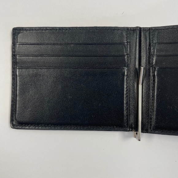 Saint Laurent Preowned Black Leather Bi-Fold Card Case Wallet with Money Clip - Picture 5 of 9